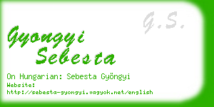 gyongyi sebesta business card