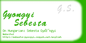 gyongyi sebesta business card